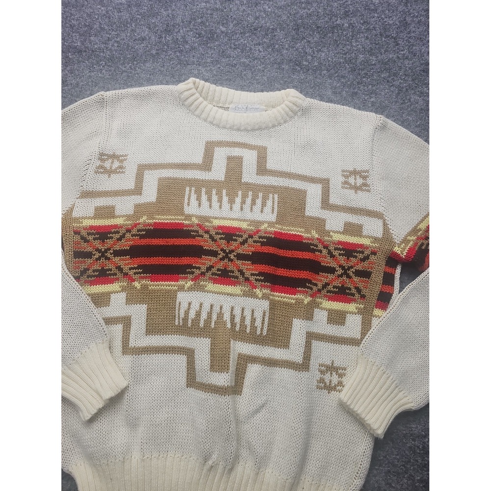 Vintage Rob Winter Sweater Men's Medium Southwestern Pattern Aztec